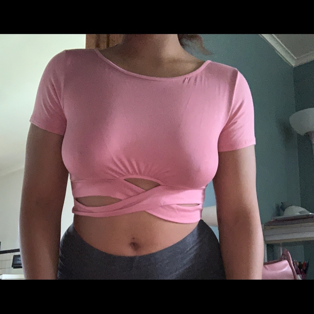 Pink crop top